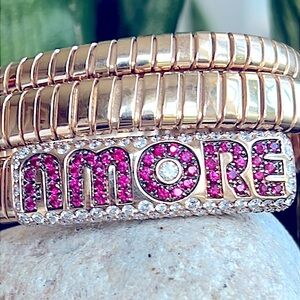 18k gold diamond and ruby  'Amore' Bracelet